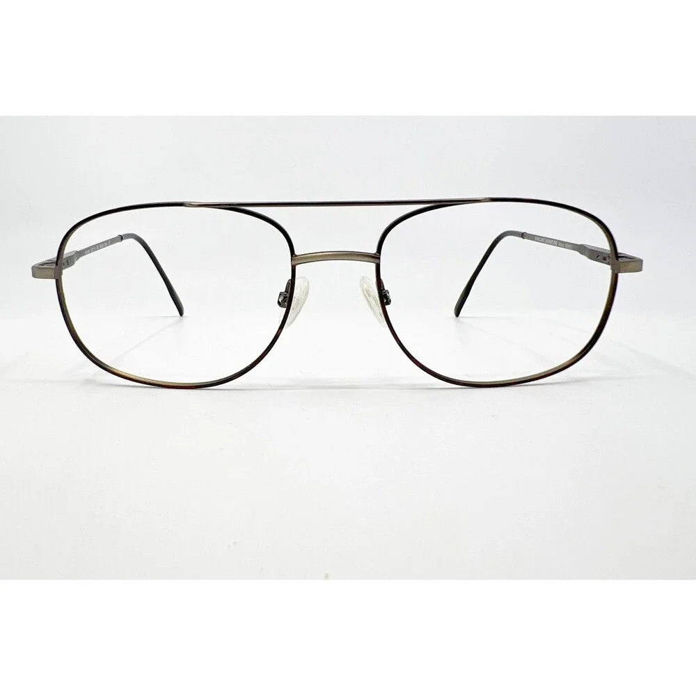 Kirkland Signature Arturo Eyeglasses Mens Pewter Aviator Metal 58-19-145
